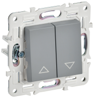 SKANDY Выключатель жалюзи 10А SK-V12Gr серый IEK SK-V15-0-10-K03