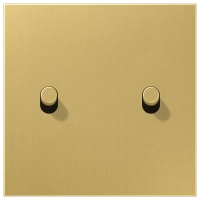 Центральная плата, 1 пост, 2 тумблера,цилиндр; металлическое исполнение; латунь классик; серия LS Jung ME12-5CR25