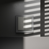 Выключатель встраиваемый Voltum S70 для жалюзи 10А, (сталь) VLS020705