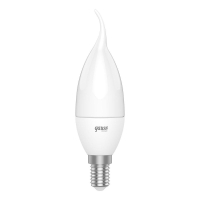 Лампа светодиодная Gauss E14 5.5W 4100К свеча на ветру матовая 1034126 GAUSS