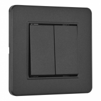 Выключатель двухклавишный Arte Milano SET16-1-30-2 black