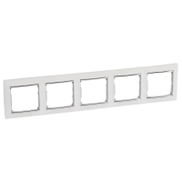Рамка 5-постовая Legrand Valena белая/серебряный штрих 770495