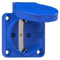 Розетка встраиваемая 16А/250V/2P+E/IP54 50х50 подключение сзади синяя безвинтовые клеммы PCE 109-0b 00-00002587