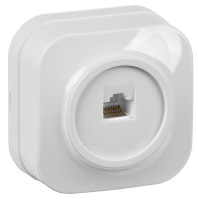 GLORY Розетка одноместная наружная компьютерная белая IEK EKH10-K01