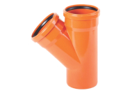Тройник  наружной канализации 110х110 мм. 45 градусов Хемкор 2491088