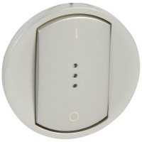 Лицевая панель Legrand Celiane выключателя одноклавишного с подсветкой титановая 068323