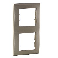 Sedna Рамка 2 поста вертикальная титан Schneider Electric SDN5801168