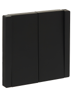 FORTE&PIANO Выключатель 2-клавишный 10А FP105 черный IEK FP-V20-0-10-1-K02