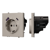 Механизм розетки с USB зарядкой Arlight  SCT-NOBE-MUAC-SFPL-CA (230V, 16A) 059444