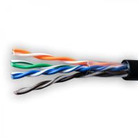 Витая пара UTP 4 пары AWG 24 Cat.5e внешняя CCA Net.on 305м (UTP 4х2х0.5 Out/CCA) 01-0301