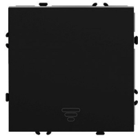 Выключатель 1-клавишный самовозвратный (механизм) Stekker Эмили 250В 10А RSW10-5112-05 черный уголь soft touch