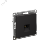 Розетка ATLASDESIGN телефонная RJ11 механизм карбон Systeme Electric ATN001081