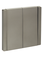 FORTE&PIANO Выключатель 2-клавишный 10А FP505 сталь IEK FP-V20-0-10-1-K46