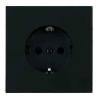 Розетка 1-местная с защитной шторкой с/з (механизм) Stekker 250В 16А Мия RST16-3110-05 черный бархат 50454