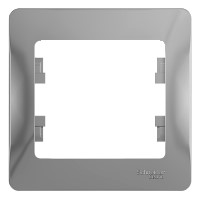 GLOSSA Рамка 1 пост алюминий Systeme Electric GSL000301