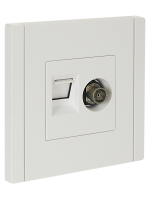 FORTE&PIANO Розетка двойная TV+RJ45 кат.5E FP236 белый IEK FP-AK20-1-K01