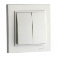 Выключатель двухклавишный Mono Electric Despina 10А 250В жемчуг 102-252525-102
