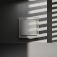 Перекрестный переключатель встраиваемый Voltum S70 двухклавишный 10А, (шелк) VLS020504