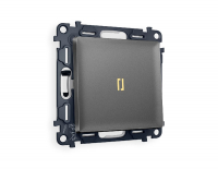 Комплект механизма 1-кл проходного выключателя с подсветкой Ambrella Volt Alfa MA652030