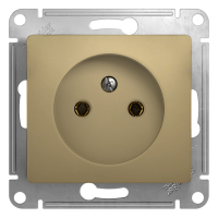 GLOSSA Розетка без заземления в рамку титан Systeme Electric GSL000441