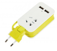 Удлинитель (UL-00003429) Uniel 1гн х 1.5м б/з Travel S-CT1-1.5U White/Green