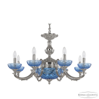 Подвесная люстра Bohemia Ivele Crystal Verona 72209P/8/210 Ni P Aquamarine/M-1F