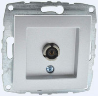 Розетка TV проходная Mono Electric Despina-Larissa серебро 500-002105-137