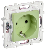 SKANDY Розетка с заземлением без защитных шторок 16А SK-R05G мятный IEK SK-R11-16-K06
