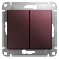 GLOSSA Переключатель двухклавишный схема 6 баклажановый Systeme Electric GSL001165