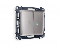 Комплект механизма 2-кл выключателя с подсветкой Ambrella Volt Alfa MA504020