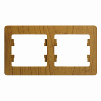 GLOSSA Рамка 2 поста горизонтальная дуб Systeme Electric GSL000502