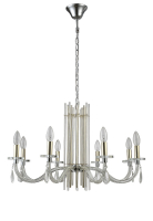 Подвесная люстра Crystal Lux AURELIO SP8 GOLD+CHROME/TRANSPARENT