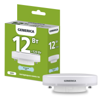 Лампа светодиодная T80 таблетка 12Вт 230В 6500К GX53 GENERICA IEK LL-T80-12-230-65-GX53-G