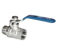 Кран шаровой ВН 3/4 ручка никелированный AQUALINK 01150