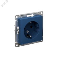 ATLASDESIGN РОЗЕТКА с заземлением, 16А, механизм, АКВАМАРИН Systeme Electric ATN001143