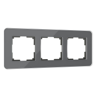 Рамка из стекла на 3 поста Werkel Elite графит 4690389180774 W0032440