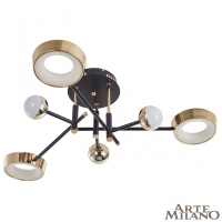 Потолочный светильник Arte Milano Ferrara 273299/6 BK/GD