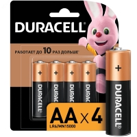 Элемент питания LR6-4BL BASIC CN (48/192/18816) Duracell Б0026815