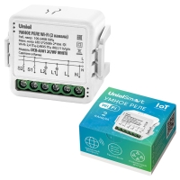 Умное реле Wi-Fi Uniel UL-00011709 2 канала. 100-240В. 2х10А 2х250Вт UCH-A301 2C/WF WHITE