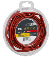 Трубка термоусадочная ТТУ нг-LS 2/1 красная (2м/упак) IEK UDR12-002-001-002-K04-T