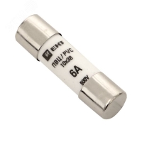 Плавкая вставка цилиндрическая ПВЦ 10х38 6А EKF pvc-10х38-6