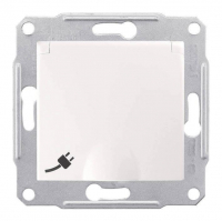Розетка Schneider Electric Sedna с/з со шторками и крышкой 16A 250V SDN3100121