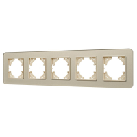 Рамка на 5 постов стеклянная Arlight FRM-OMALI-GS-5-GD 049707