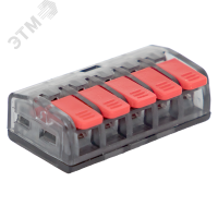 Клемма СМК 221-415 5 отверстий 0.2-4.0 мм2 (50 шт.) PROxima EKF plc-smk-221-415