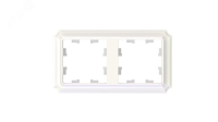 ATLASDESIGN ANTIQUE 2-постовая рамка, универсальная, ЖЕМЧУГ Systeme Electric ATN100402