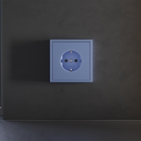 Накладка для розетки с заземлением и защитными шторками Voltum S70 (деним) VLS000715