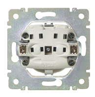 VALENA Розетка с заземлением 2К+З со шторками слоновая кость Legrand/Daccord 774122