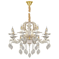 Подвесная люстра AM Group CLEOPATRA SP8 WH+GL