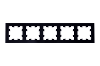 ATLASDESIGN NATURE 5-постовая РАМКА, НАТУРАЛЬНОЕ СТЕКЛО, ЧЕРНЫЙ Systeme Electric ATN361005