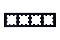 ATLASDESIGN NATURE 4-постовая РАМКА, НАТУРАЛЬНОЕ СТЕКЛО, ЧЕРНЫЙ Systeme Electric ATN361004